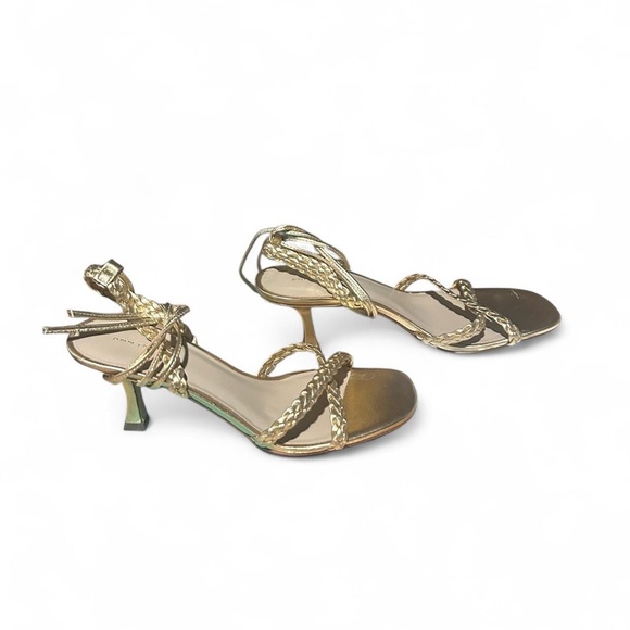 Ann Taylor Gold Braided Heels - Picture 1 of 4